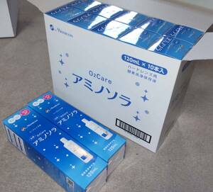 新品 メニコン ハードコンタクトレンズ用 酵素洗浄保存液 「O2ケア アミノソラ」120ml×12本セット Menicon O2 Care