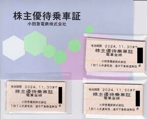 最新2024.11.30迄 小田急電鉄 株主優待 電車全線 乗車証 23枚 回数券方式