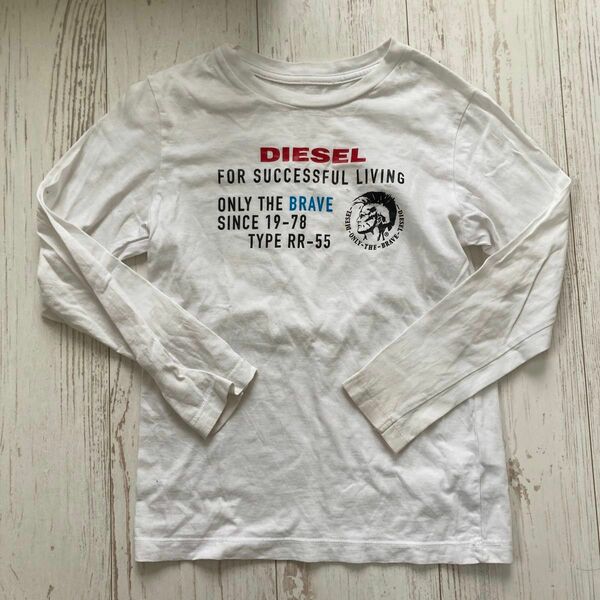 美品　DIESEL キッズ　長袖ロンT 8y ホワイト