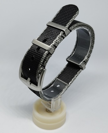 CWC NATOストラップ 20mm グレーxブラックPVD NATOナンバー印 CWC NATOストラップ 20mm グレーxブラックPVD NATOナンバー印