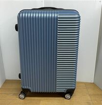 G8【カギ欠品 ジャンク】D.KELLY ディーケリー 4輪 キャリーケース スーツケース 旅行バッグ 水色_画像1