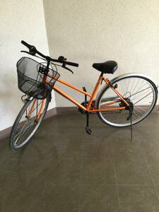 【北見市発】カワムラ KAWAMURA 自転車 HS3A03686 6段変速 27インチ オレンジ