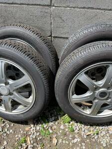 【即決送料無料】中古タイヤ4本セット　155/65R14 SEIBERLING 社外ホイール　山あり　