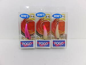 処分◆エリアトラウト◆ムカイ◆POGO　HS　3.2ｇ　メタピン、ケツピン(グロー)、ピンクサンド(グロー)　3色セット◆定価￥4,620(税込)