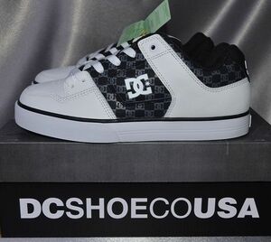 新品 27.5 DC SHOES PURE ピュア　モノグラム柄　DC SHOE ＤＣシューズ 高級感 ローカット