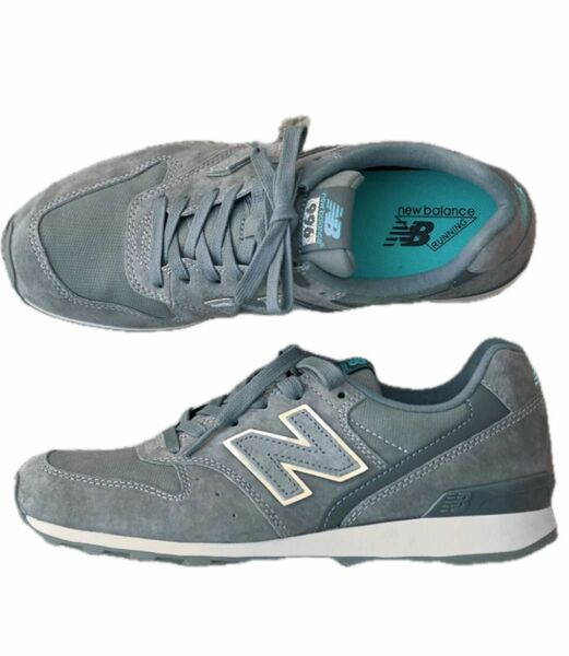 値下げ ☆古着☆ ニューバランス newbalance 996 スニーカー グレー ブルー 23cm