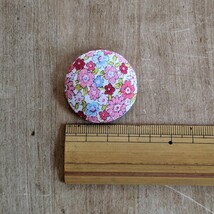 hi ハンドメイド 刺繍 ブローチ 花柄　麦わら帽子　ピンク　2個セット　夏_画像6