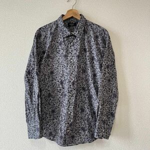 【極美品】EPOCA UOMO 花柄シャツ　50 コットン　総柄　グレー