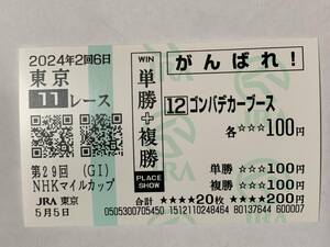 JRA 東京競馬場 NHKマイルカップ 2024 ゴンバデカーブース 現地応援馬券 がんばれ馬券