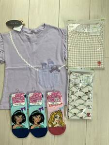 キッズ 子供 女の子 100 夏服 まとめ売り 半袖 tシャツ ユニクロ レギンス ポール&ジョー ７分丈 ディズニー プリンセス 靴下 