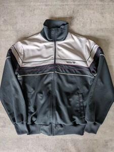 80s adidas トラックジャケット ジャージ Ｍ グレー ヴィンテージ アーカイブ ATP 台湾製 USA アメリカ フランス イギリス 英国 90s 初期 