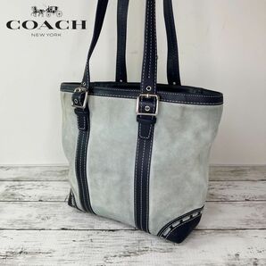 COACH コーチ スウェード レザー トートバッグ ハンドバッグP77