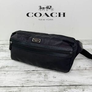 COACH コーチ レザー ボディバッグ ウエストポーチA08