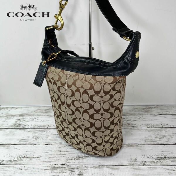 COACH コーチ シグネチャー レザー ショルダーバッグ ハンドバッグM13