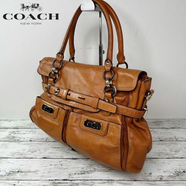 COACH コーチ ヴィンテージ レザー ハンドバッグ M14