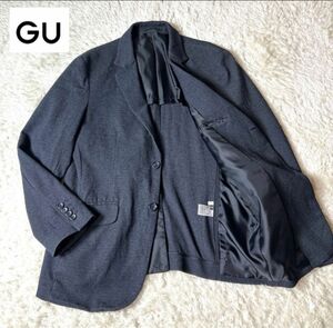 【GU】ジーユー テーラードジャケット メンズ ネイビー 2B Lサイズ