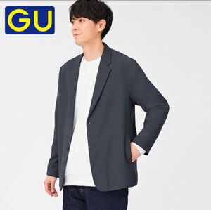 【美品】GU ウォッシャブルコンフォートジャケットSW GRAY Lサイズ
