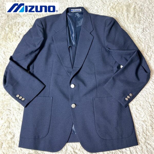 【美品】MIZUNO ミズノ 紺ブレ 銀ボタン テーラードジャケット AB6 L