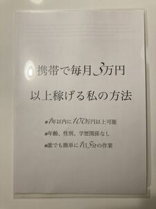 携帯で毎月3万以上稼げる私の方法　副業　投資　お小遣い　ビジネス　スマホ1台で稼ぐ