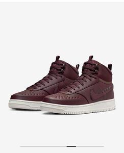 一円スタート☆ ナイキ　NIKE COURT VISION MID WINTER BURGUNDY 28.0センチ