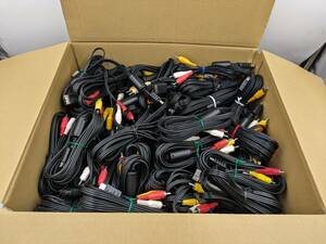 *1 jpy ~[ operation not yet verification * Junk ]PlayStation stereo AV cable summarize PS1 PS2 PS3 correspondence SONY PlayStation original three color Composite 11kg