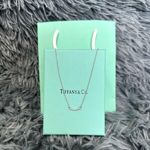  beautiful goods secondhand goods TIFFANY Tiffany T Smile mi carrier ya necklace box attaching white gold #5451714