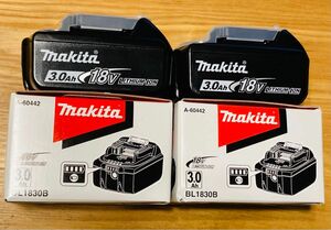 マキタ 18V リチウムイオンバッテリ BL1830B A-60442 3.0Ah 未使用 純正品 makita 2個セット