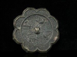 ⑧ copper mirror copper made China fine art [ old mirror ] element mirror peace mirror old copper vessel old . old fine art era 