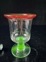 ④ 氷コップ 色ガラス グラス 和ガラス ウランガラス 昭和レトロ アンティーク_画像5