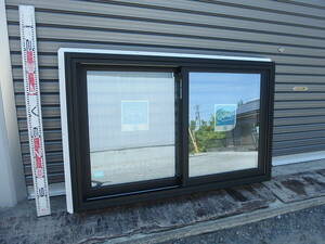  stock goods resin sash LowEarugon gas type pair glass APW330 double sliding window 11907 black 