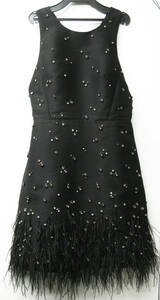 kate spade CRYSTAL DRESS BLACK 2 PARTY DRESS ケイトスペード クリスタル 装飾 ワンピース パーティ ドレス 黒 2 定価100,000円