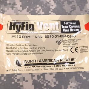 米軍 NAR HYFIN VENT CHEST SEAL チェストシール ノースアメリカンレスキュー 検 コンバットガーゼ IFAK メディカルポーチ 止血帯