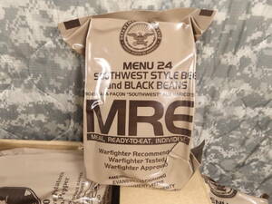 安心の箱だし！MREレーション MENU-24 2022年10月検品 米軍 ミリ飯 ミリメシ 戦闘糧食 非常食 備蓄 防災バッグ 車中泊 サバゲ お試し