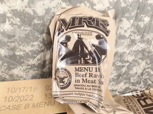 安心の箱だし！MREレーション MENU-18 2022年10月検品 米軍 ミリ飯 ミリメシ 戦闘糧食 非常食 保存食 防災バッグ 車中泊 サバゲ お試し