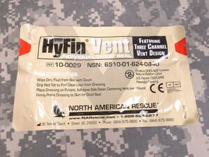 米軍 NAR HYFIN VENT CHEST SEAL チェストシール ノースアメリカンレスキュー 検 コンバットガーゼ IFAK メディカルポーチ 止血帯