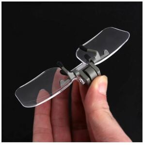 бесплатная доставка очки стиль увеличительное стекло зажим имеется 2 раз 2× "свободные руки" 