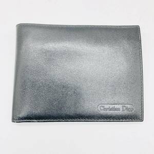 [ super-beauty goods ]Christian Dior Christian Dior folding twice purse card inserting change purse . compact wallet black black ot-0476-sw