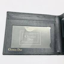 【超美品】Christian Dior クリスチャン ディオール 二つ折り 財布 カード入れ 小銭入れ コンパクト ウォレット black ブラック ot-0476-sw_画像7