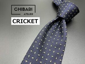 【超美品】CRICKET　クリケット　ドット柄　ネクタイ　3本以上送料無料　ネイビー　0502236