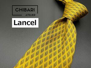 【超美品】LANCEL　ランセル　ロゴ＆ドット柄　ネクタイ　3本以上送料無料　ブラウン　0502250