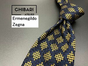 【超美品】ErmenegildoZegna　エルメネジルドゼニア　ドット柄　ネクタイ　3本以上送料無料　ネイビー　0502138