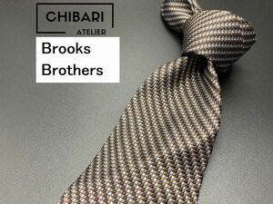 BrooksBrothers　ブルックスブラザーズ　レジメンタル柄　ネクタイ　3本以上送料無料　ブラウン系　0501142