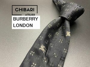 BURBERRY LONDON　バーバリーロンドン　ロゴ＆ドット柄　ネクタイ　3本以上送料無料　ブラック　0501152