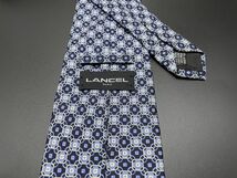 【美品】LANCEL　ランセル　ドット柄　ネクタイ　3本以上送料無料　ネイビー　0503144_画像2