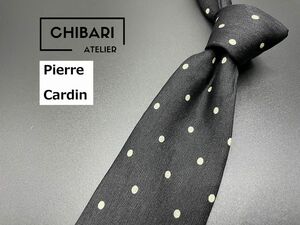 【超美品】Pierre Cardin　ピエールカルダン　ドット柄　ネクタイ　3本以上送料無料　ブラック　0503030