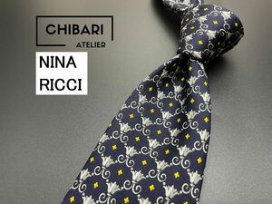 【超美品】NINA RICCI　ニナリッチ　ドット柄　ネクタイ　3本以上送料無料　ネイビー　0503256