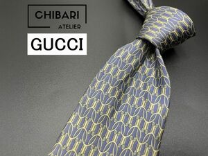 GUCCI　グッチ　ロゴ＆チェック柄　ネクタイ　3本以上送料無料　グレイ　0503078