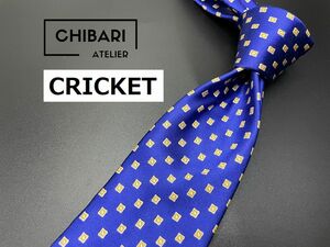 【美品】CRICKET　クリケット　ドット柄　ネクタイ　3本以上送料無料　ブルー　0504073