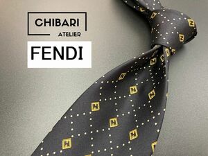 [ очень красивый товар ]FENDI Fendi все FF Logo рисунок галстук 3шт.@ и больше бесплатная доставка черный 0505126