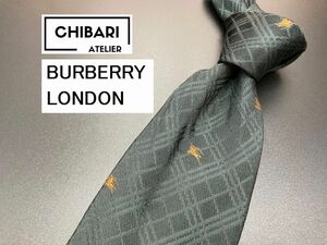 [ очень красивый товар ]BURBERRY LONDON Burberry London Logo &noba в клетку галстук 3шт.@ и больше бесплатная доставка черный зеленый 0505171